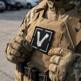 Military Patch Russian V – Reflective