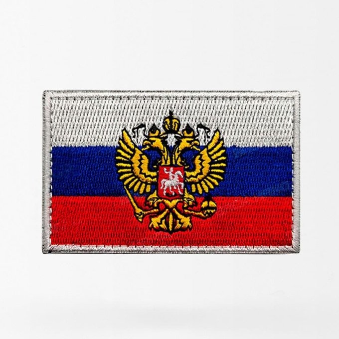 Naszywka wojskowa Flaga Rosji z oryginalnym godłem