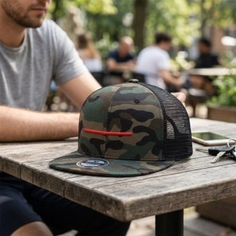 Camo Snapback  Red Line – Asian Woodland