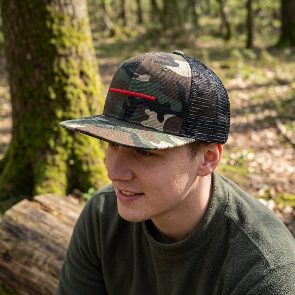 Camo Snapback Red Line – Woodland