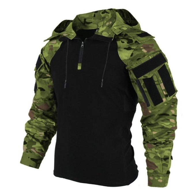 Bluza taktyczna z kapturem w kamuflażu YZ