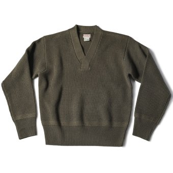 Wojskowy sweter A-1 USAAF z dekoltem w serek