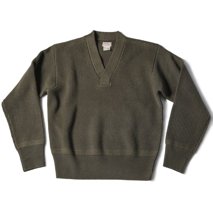 Wojskowy sweter A-1 USAAF z dekoltem w serek