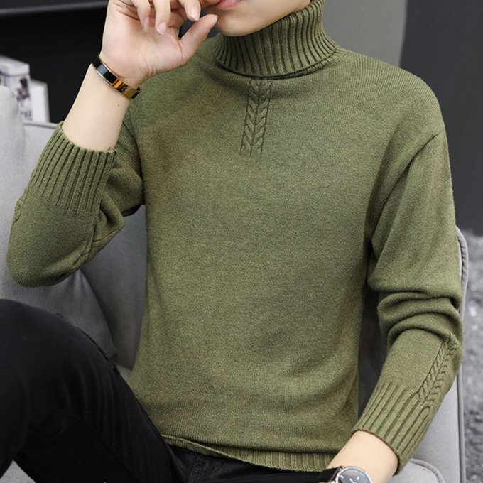 Wojskowy sweter golf Kompa - obrazek 3