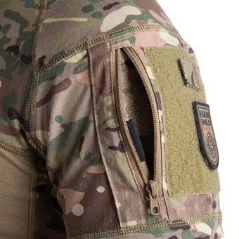 Short sleeve camo  combat shirt 1 4 zip “Cooler”