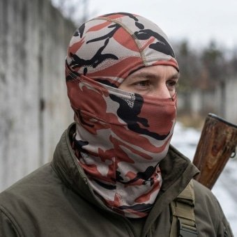 Red camo balaclava “Modius”