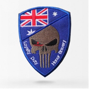 Naszywka z czaszką i flagą Australii