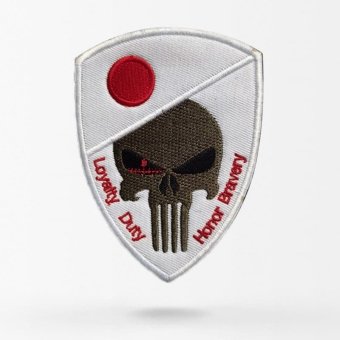 Naszywka czaszka na fladze Japonii