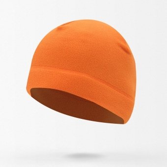 Pomarańczowa czapka beanie z polaru