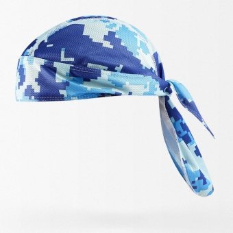 Niebieska bandana w cyfrowy kamuflaż