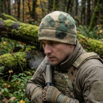 Camo fleece beanie A-Tacs FG