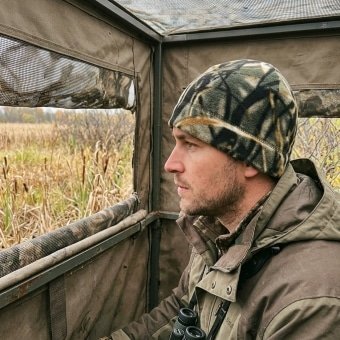 Camo grass fleece hunting beanie