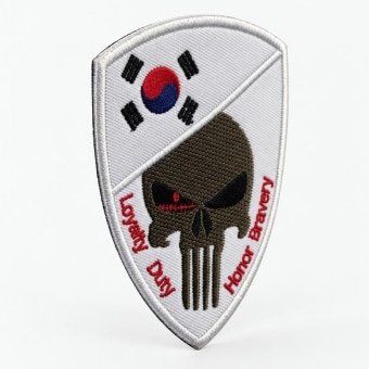Korea skull flag patch