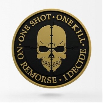 Naszywka One Shot One Kill z czaszką
