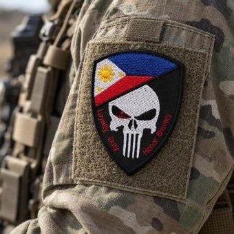Philippines skull flag patch