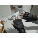 Skórzane rękawice taktyczne bez palców photo review