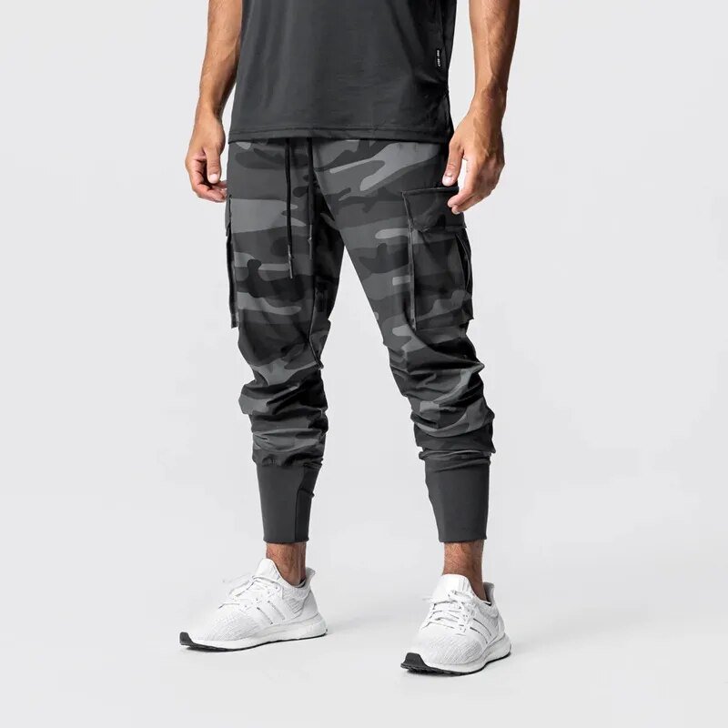 Czarno-szare joggery moro Sportline