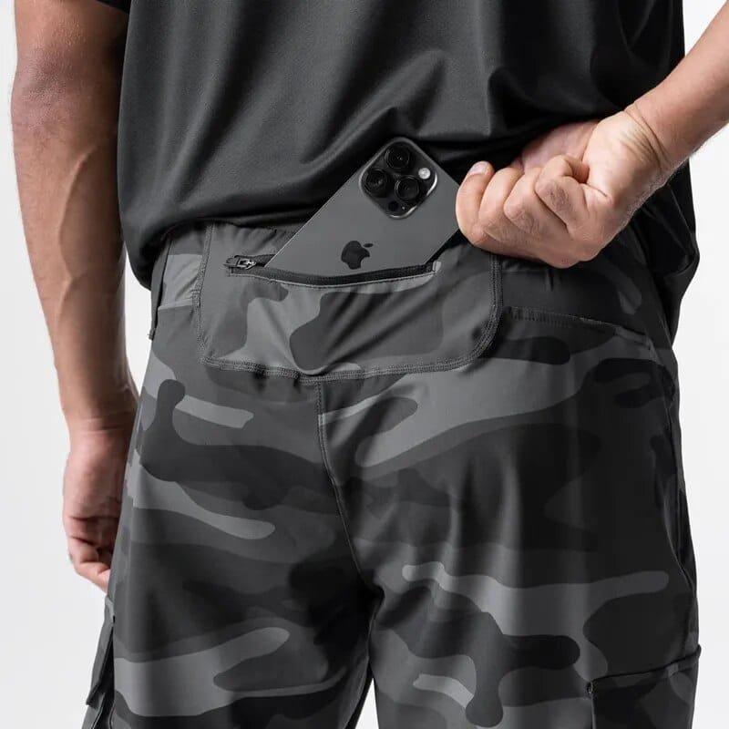 Czarno-szare joggery moro Sportline - obrazek 6
