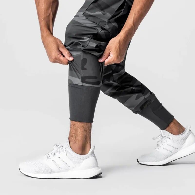 Czarno-szare joggery moro Sportline - obrazek 5
