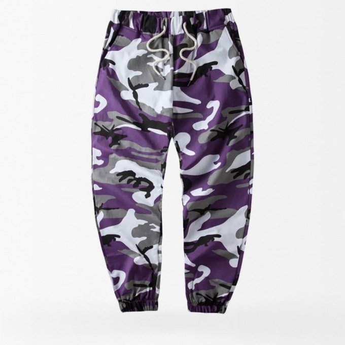 Fioletowe joggery moro Basis - obrazek 2