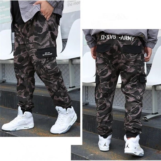 Spodnie cargo moro streetwear - obrazek 3