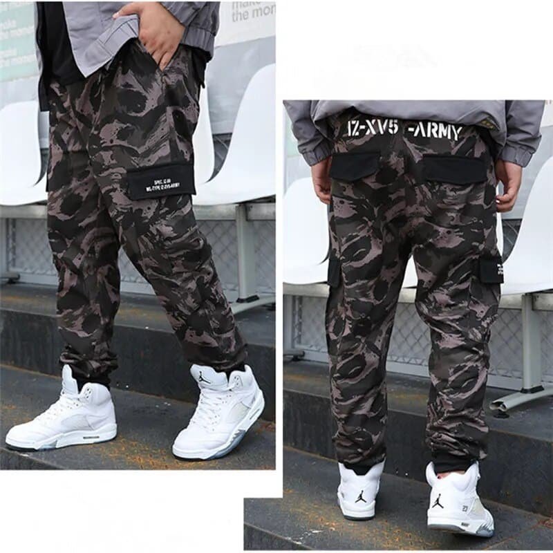 Spodnie cargo moro streetwear - obrazek 3
