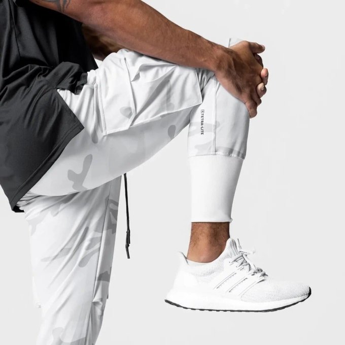 Białe joggery moro Sportline - obrazek 3