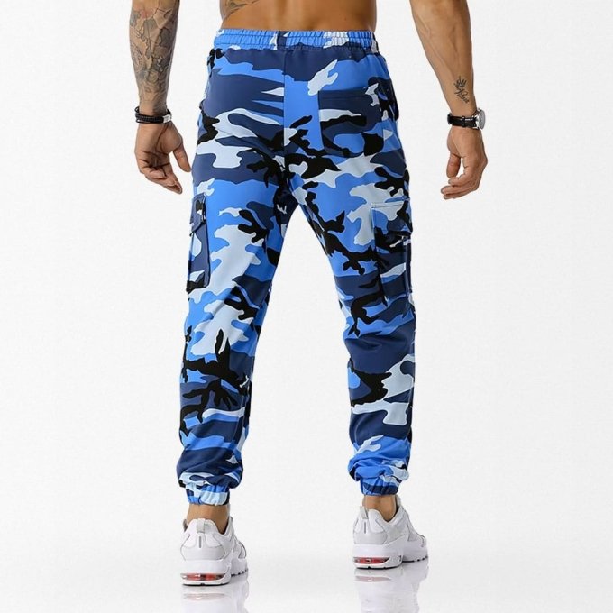 Niebieskie joggery moro „Street” - obrazek 2