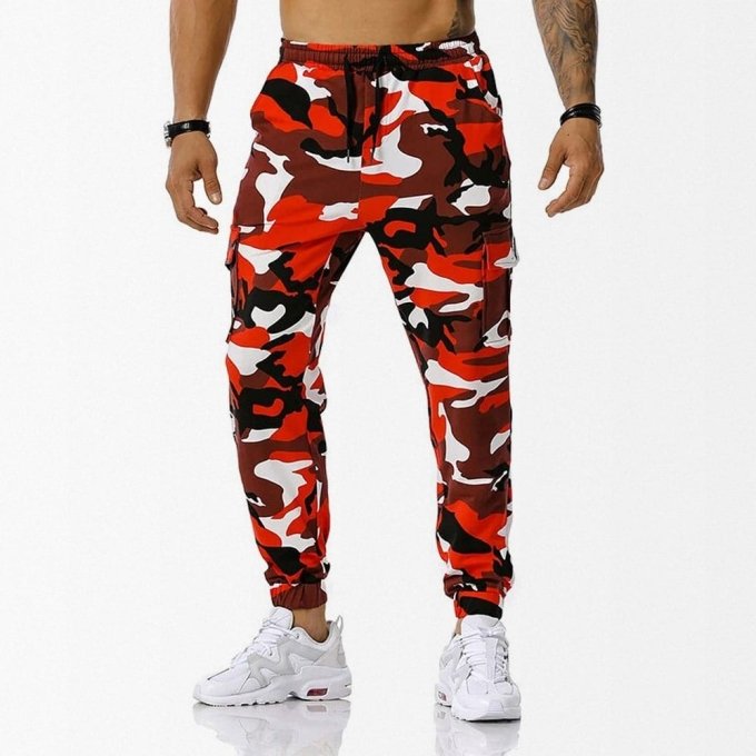 Czerwone joggery moro Street