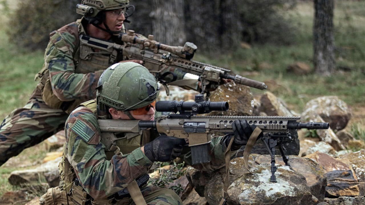 Skuteczność kamuflażu woodland