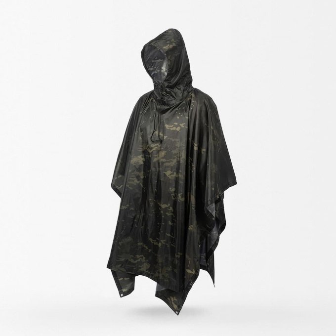 Poncho taktyczne Multicam Black