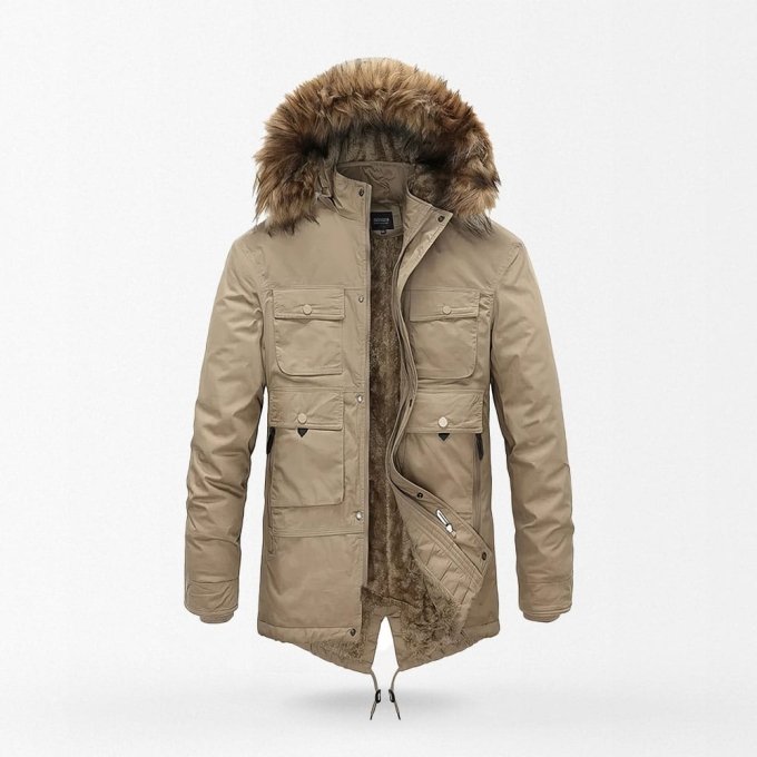 parka wojskowa z futrem