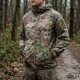 Camouflage rain jacket with hood “TB”