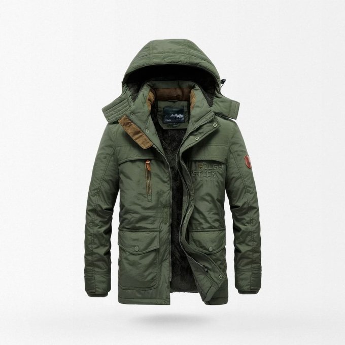 Parka wojskowa ocieplana polarem