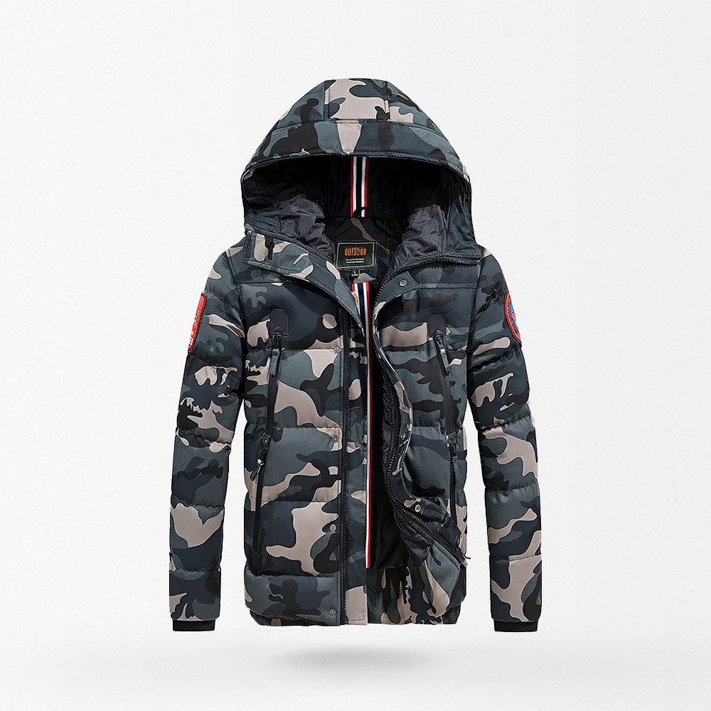 Wojskowa parka zimowa moro