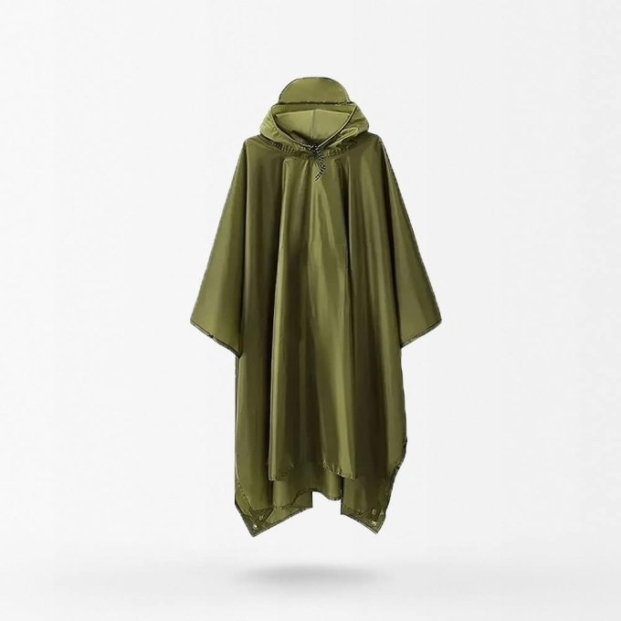 Wojskowe poncho przeciwdeszczowe oliwkowe - obrazek 2