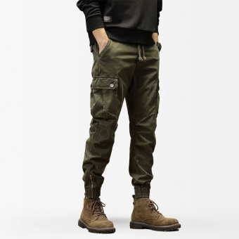 Spodnie cargo joggery wojskowe