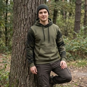 Army green camo hoodie