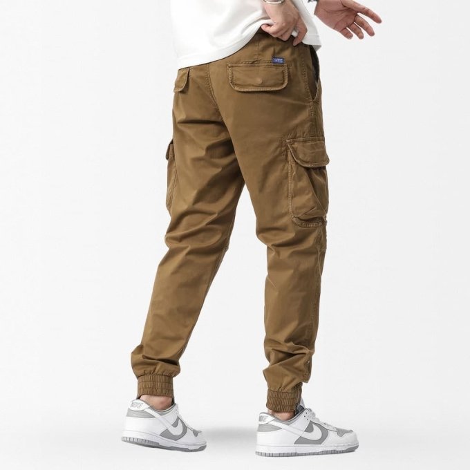 Wojskowe spodnie bojówki slim fit - obrazek 5