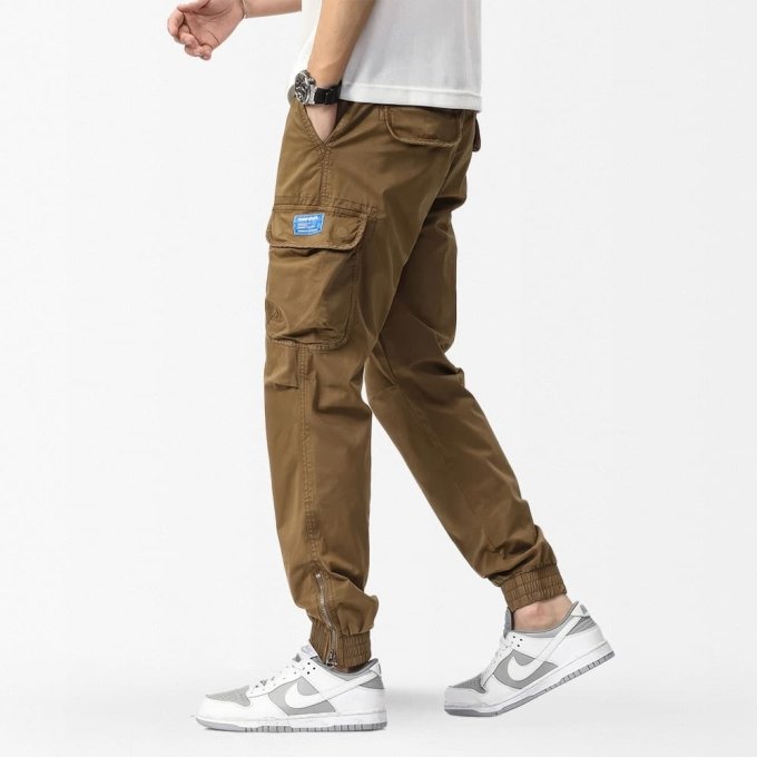Wojskowe spodnie bojówki slim fit - obrazek 4