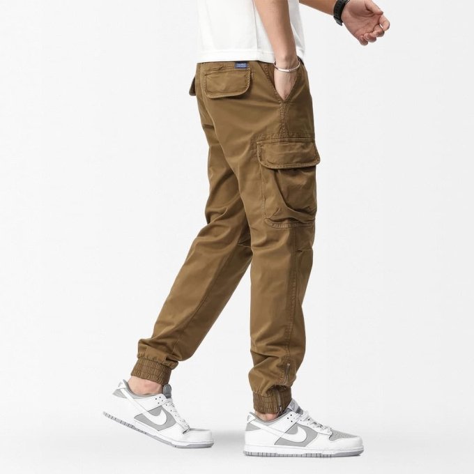 Wojskowe spodnie bojówki slim fit - obrazek 3