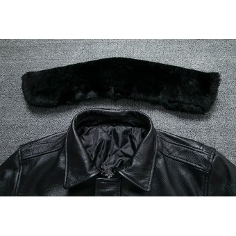 Flight jacket B3 with fur collar Black