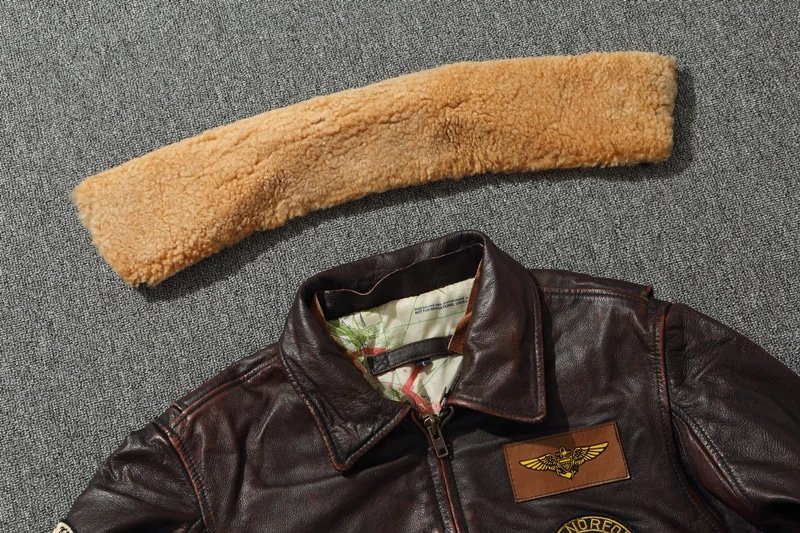 Skórzana kurtka lotnicza G1 - obrazek 3