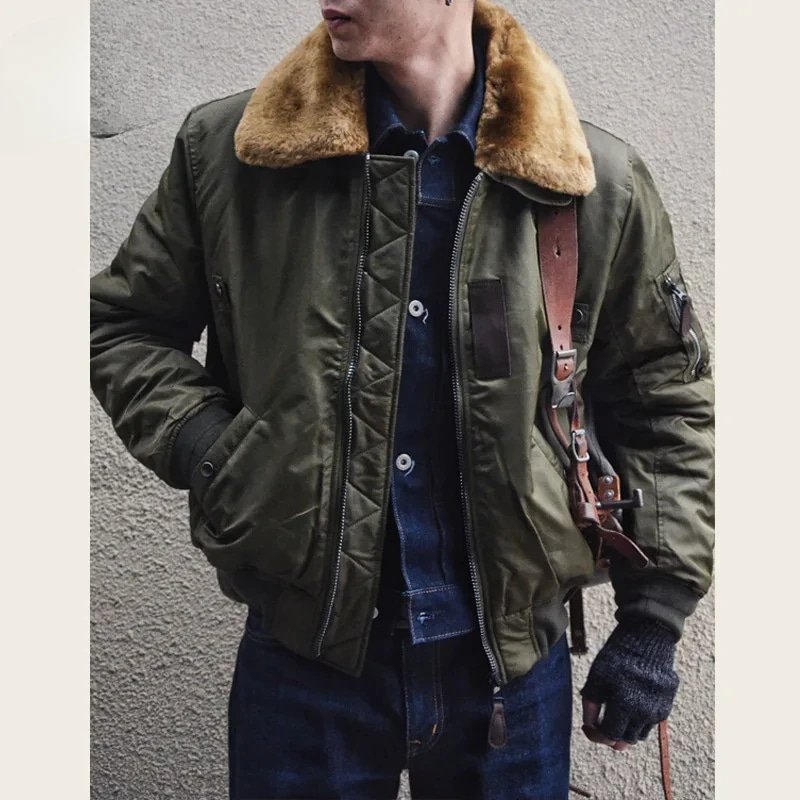 Męska kurtka bomber B-15 Vintage - obrazek 3