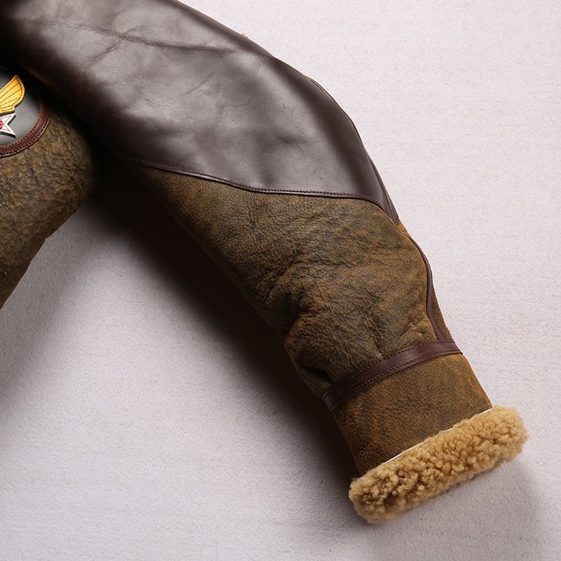 Kurtka lotnicza B-3 ze skóry owczej - obrazek 8