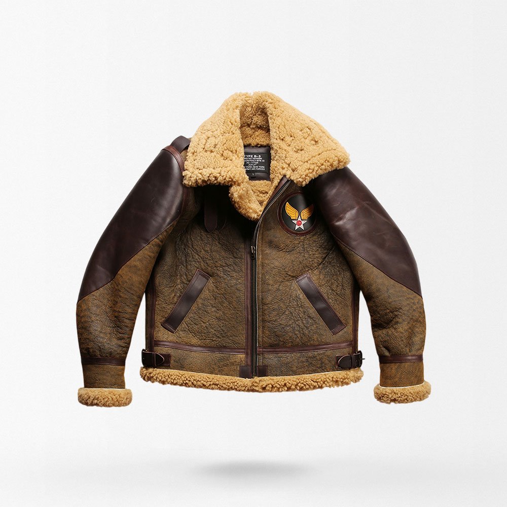 Kurtka lotnicza B-3 ze skóry owczej
