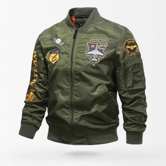 Kurtka lotnicza MA-1 z haftowanymi naszywkami Air Marine