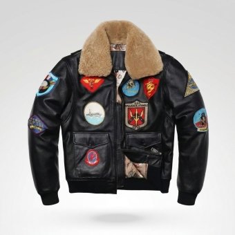 Top Gun G-1 Skórzana Kurtka Lotnicza Czarna