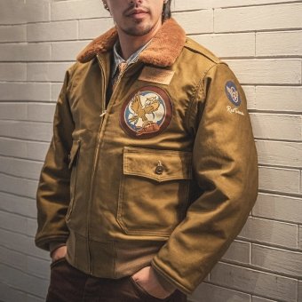 Kurtka Tornato Vintage B10 czerwona z wełnianą podszewką S