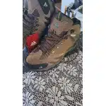 Brązowe zamszowe wodoodporne buty trekkingowe photo review